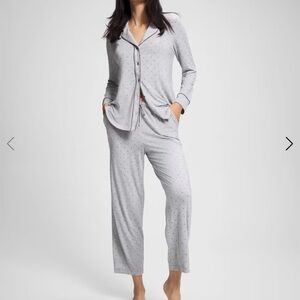 New Soma XL Cool Nights Gray Polka Dot Pajama Set